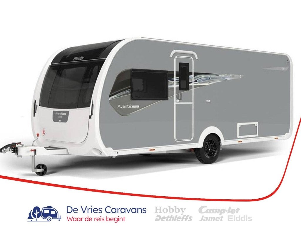 Elddis Avante Apex 554 incl.queensbed,badkamer, Caravans en Kamperen, Standaardzit, Elddis, Schokbreker, Bedrijf