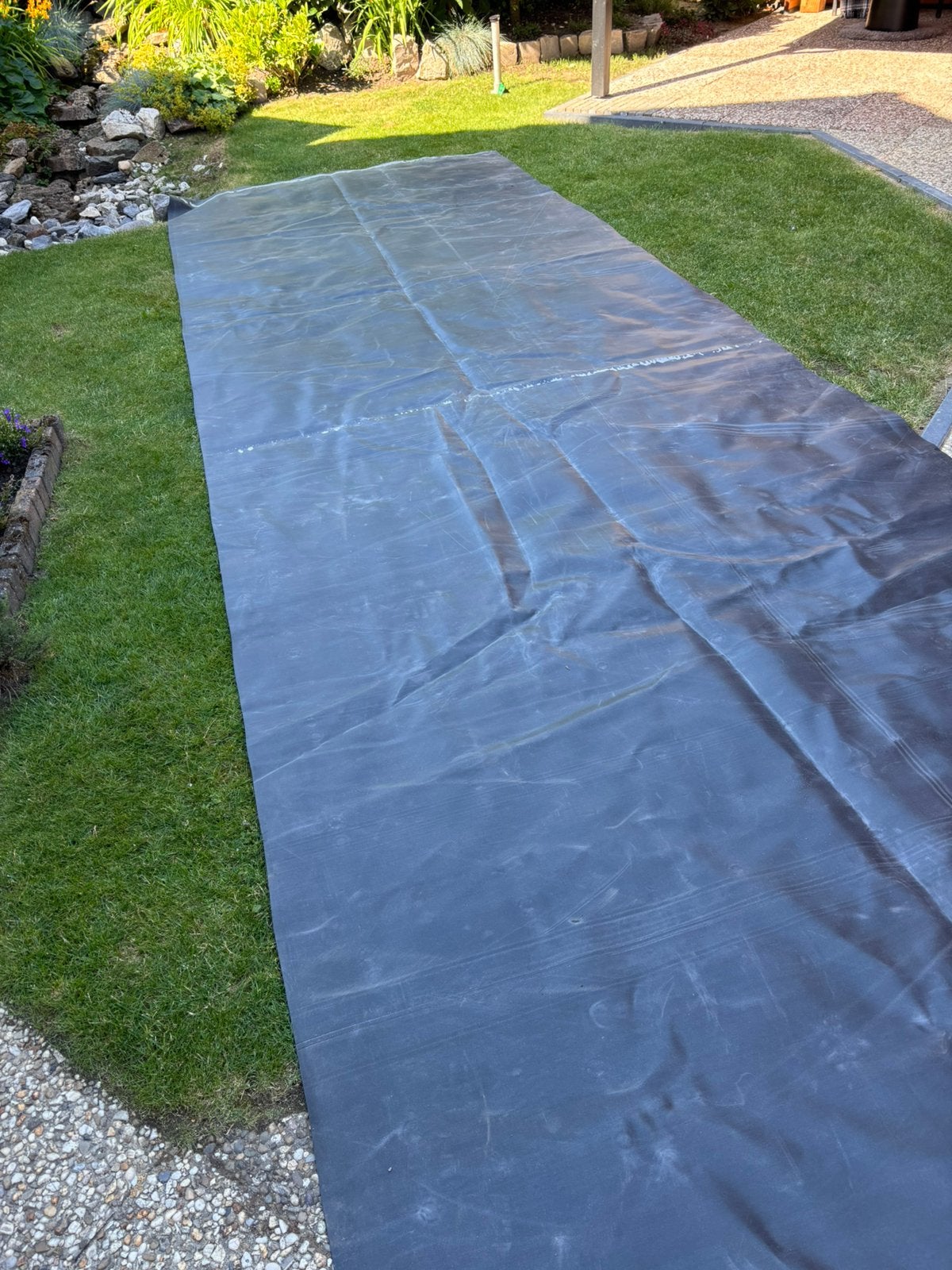 EPDM met lijm 7x1.85 m, Ophalen, Kunststof, 10 tot 15 m², Zwart