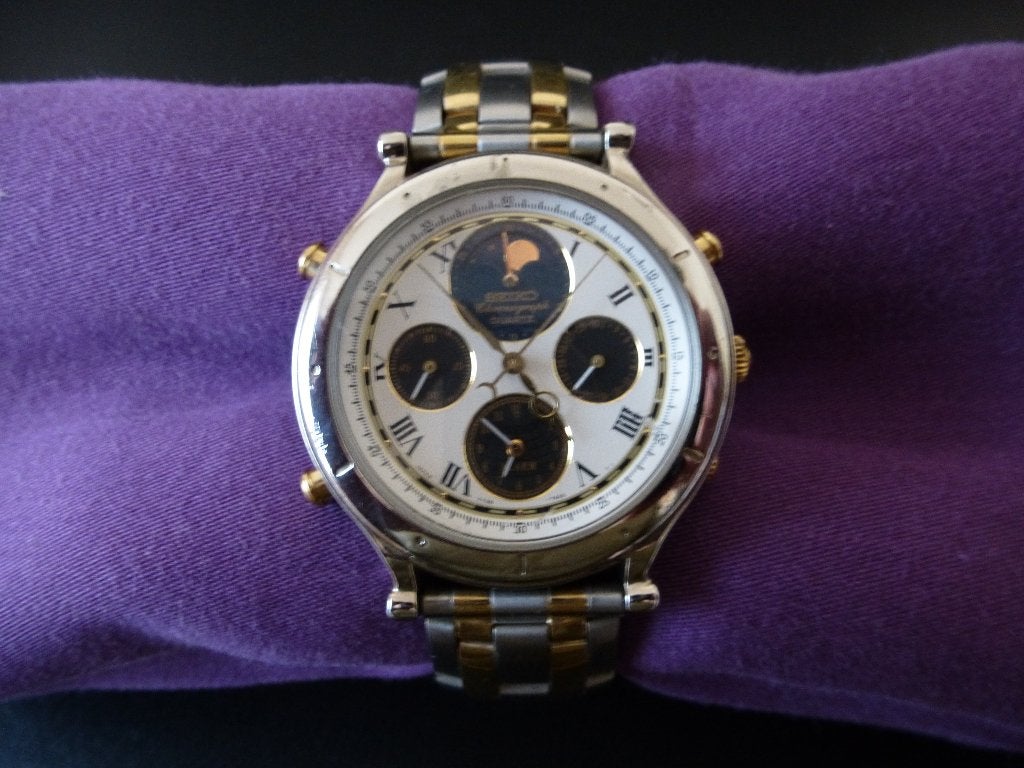 Seiko Chronograph Quartz herenhorloge, Gebruikt, Staal, Verzenden, Polshorloge