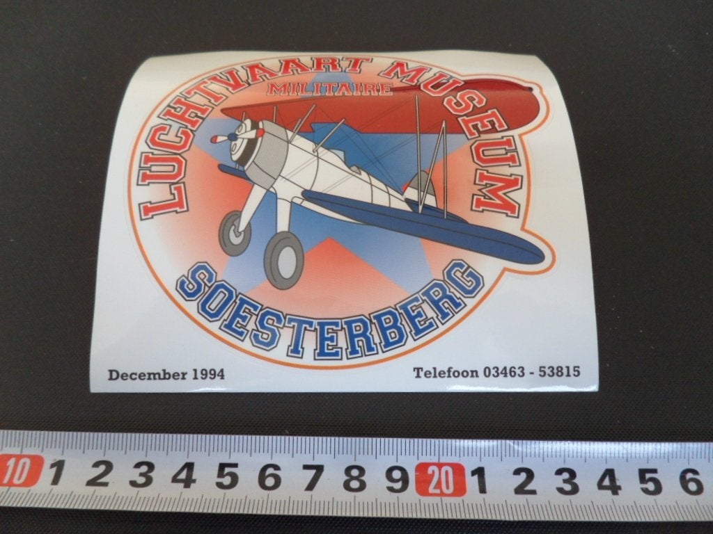 sticker dec 1994 soesterberg militaire luchtvaart museum *, Ophalen, Zo goed als nieuw