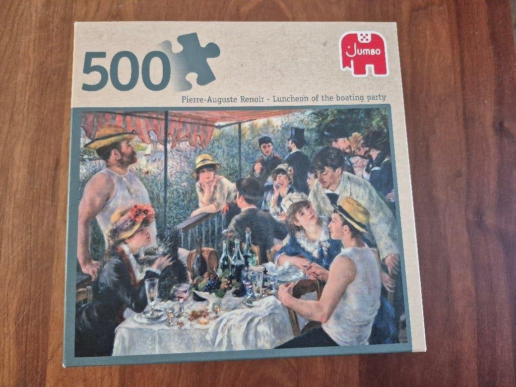 Renoir puzzel, Luncheon of the boating party, Jumbo, 500., Ophalen of Verzenden, 500 t/m 1500 stukjes, Zo goed als nieuw, Legpuzzel
