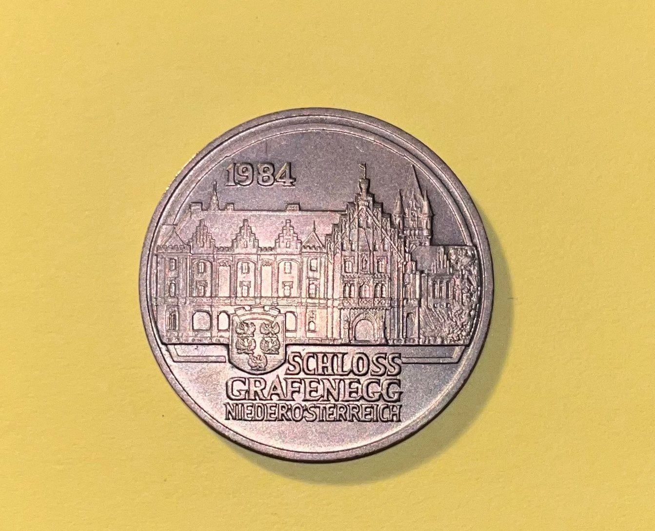 Oostenrijkse 20 Schilling munt 1984 - Schloss Grafenegg, Ophalen of Verzenden, Oostenrijk, Losse munt