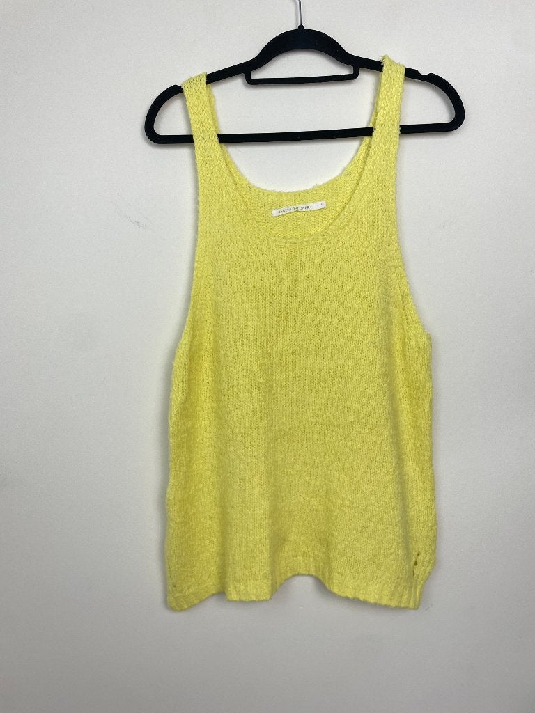 Rabens Saloner Inka gebreide spencer top trui maat L geel, Hello@rabenssaloner.com, Geel, Maat 42/44 (L), Rentemestervej 62, Baghuset (binnentuin), DK-2400 Kopenhagen NV, Denemarken