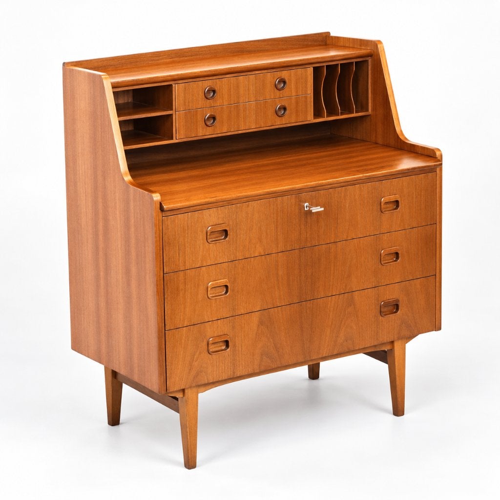 Vintage design secretaire bureau dressoir jaren '60 '70, Verzenden, Gebruikt