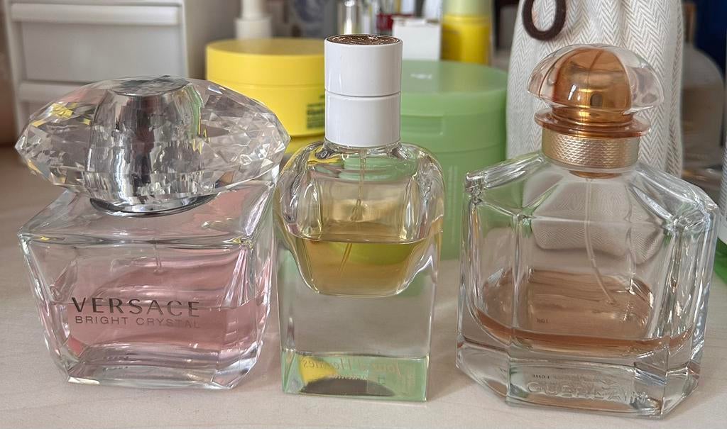 Parfume set - Versace,Guerlain,Hermes, Ophalen of Verzenden, Zo goed als nieuw, Miniatuur