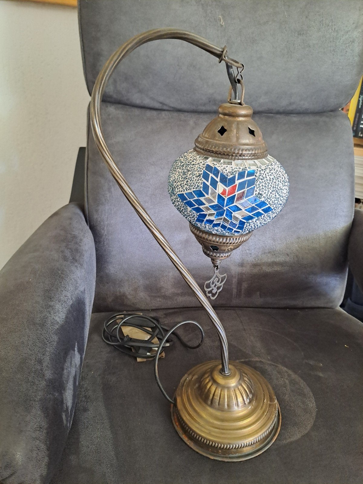 Turkse Mozaïek Tafellamp - Handgemaakt, Gebruikt, Meerkleurig, E14 (klein), Ophalen of Verzenden