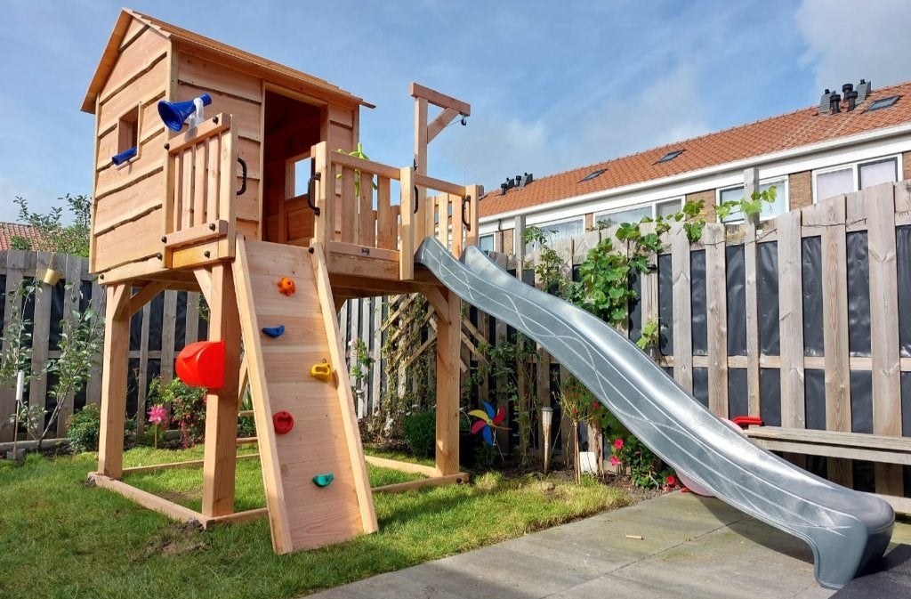 BOOMHUT BOSHUIS klimtoren speeltoren speelhuis speeltoestel, Ophalen, Nieuw, Schommel, Aanbouwonderdeel