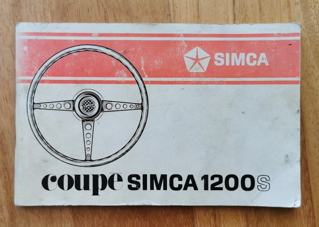 Simca 1200S coupe instructieboekje NL/DE, Ophalen of Verzenden