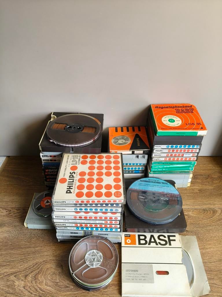 50+ banden voor bandrecorder, diverse merken en maten, Audio, Tv en Foto, Bandrecorders, Ophalen of Verzenden, Bandrecorder
