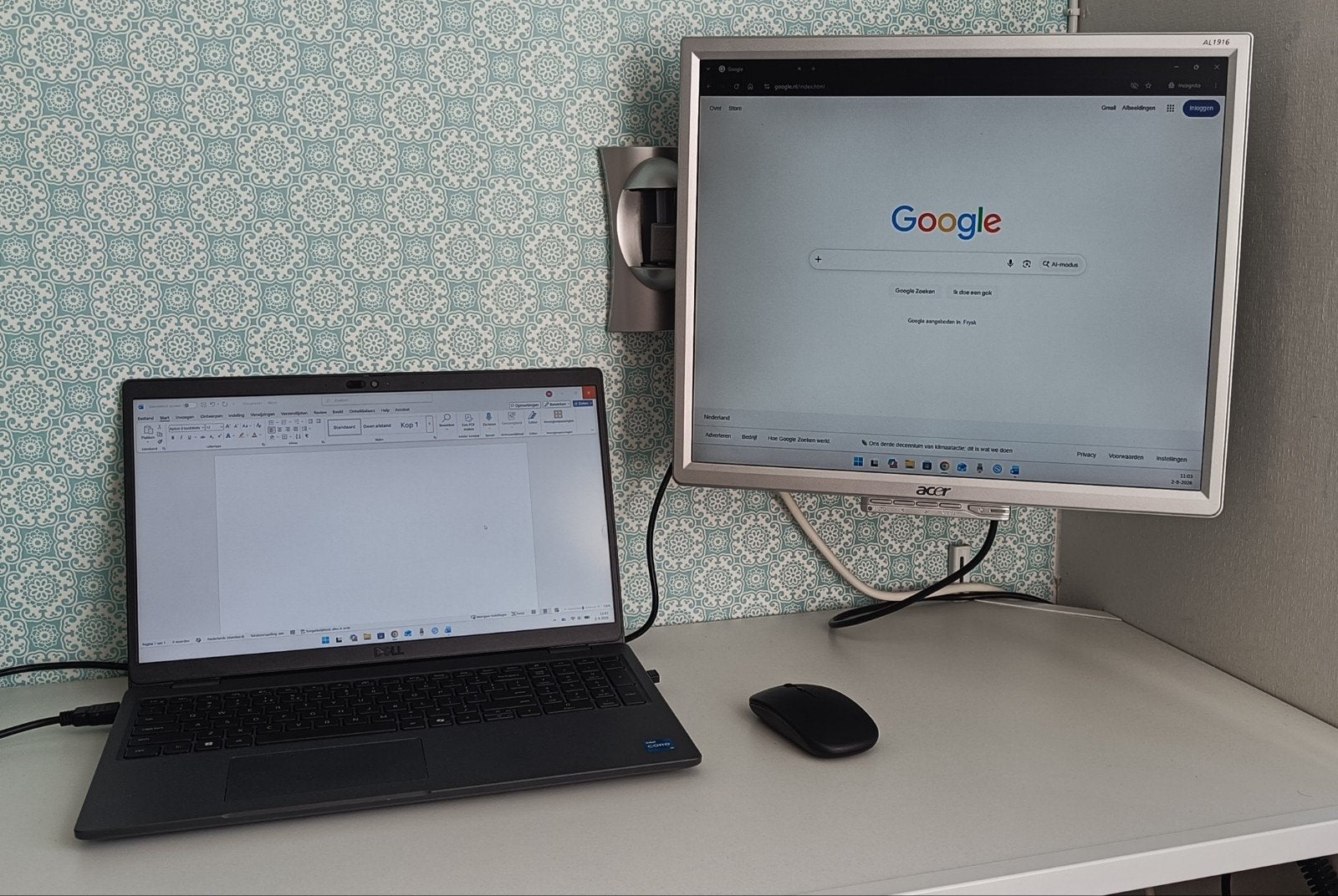 Acer AL1916 Beeldscherm met VGA, HDMI-adapter en muurbeugel, Ophalen, Gebruikt, Kantelbaar, HDMI