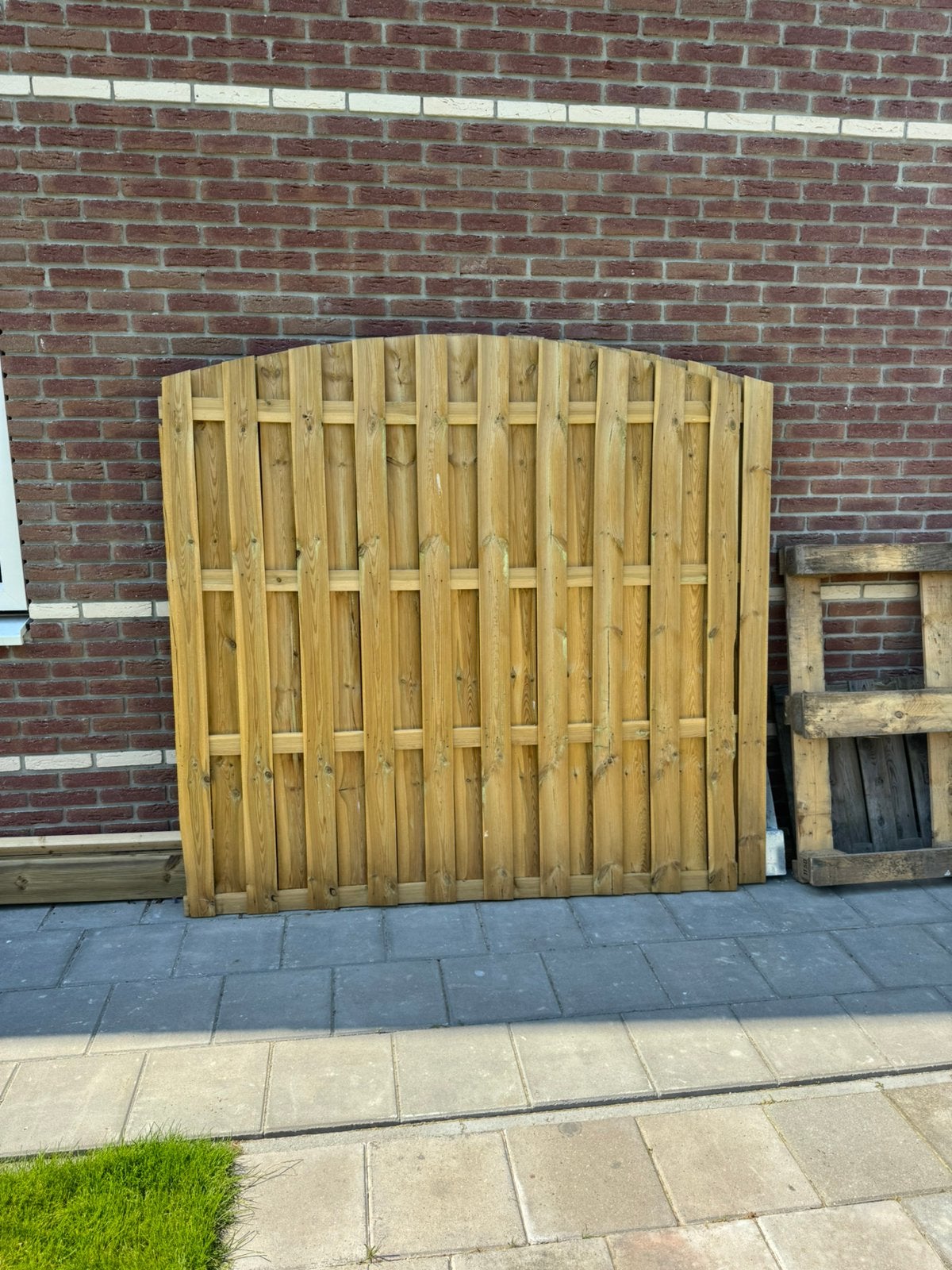 Tuinschermen met boog van praxis ZGAN, Ophalen, Zo goed als nieuw, Hout, 150 tot 200 cm