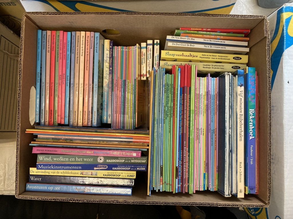 kinderboeken, een bananendoos vol, Boeken, Ophalen, Zo goed als nieuw, Fictie algemeen