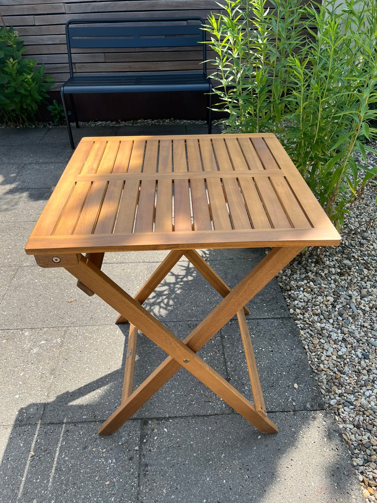 Teak houten tuintafeltje-z.g.a.n., Ophalen, Zo goed als nieuw