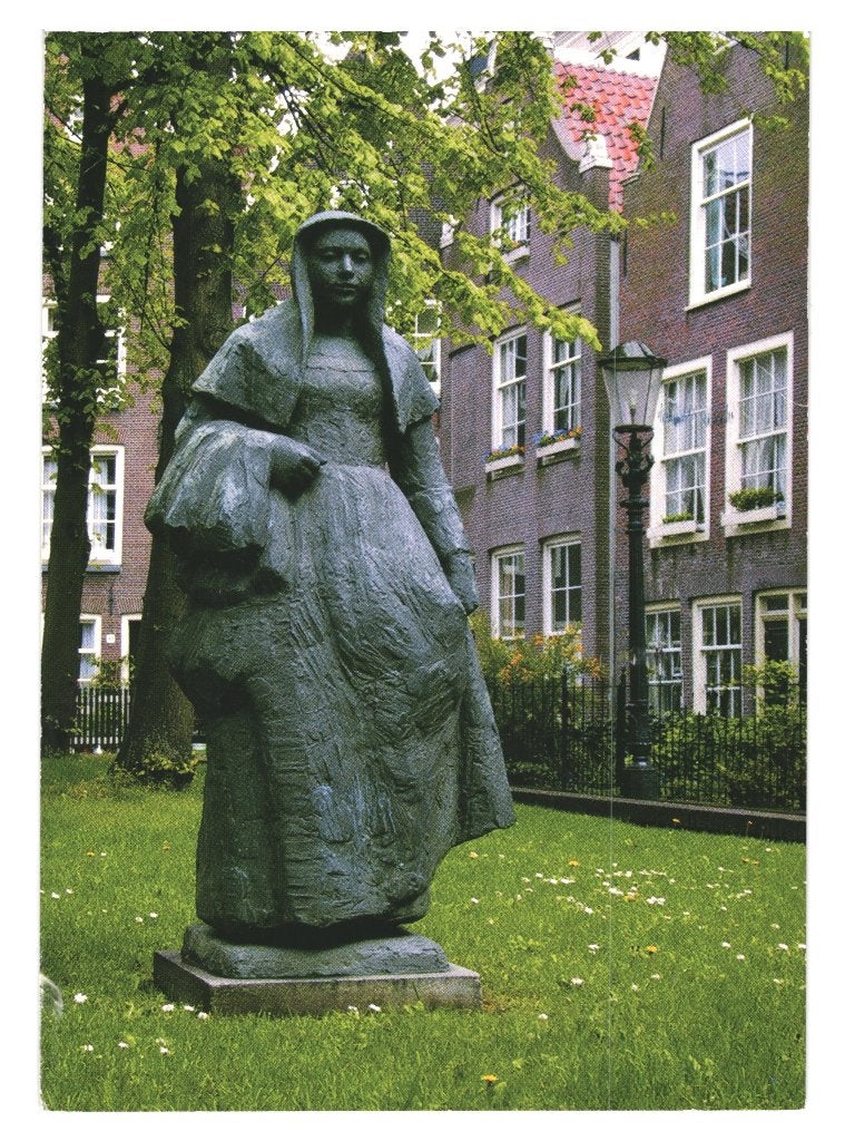 988435 Amsterdam Begijnhof zegel Kunst in bedrijfscollecties, Ophalen of Verzenden, 1980 tot heden, Gelopen, Noord-Holland