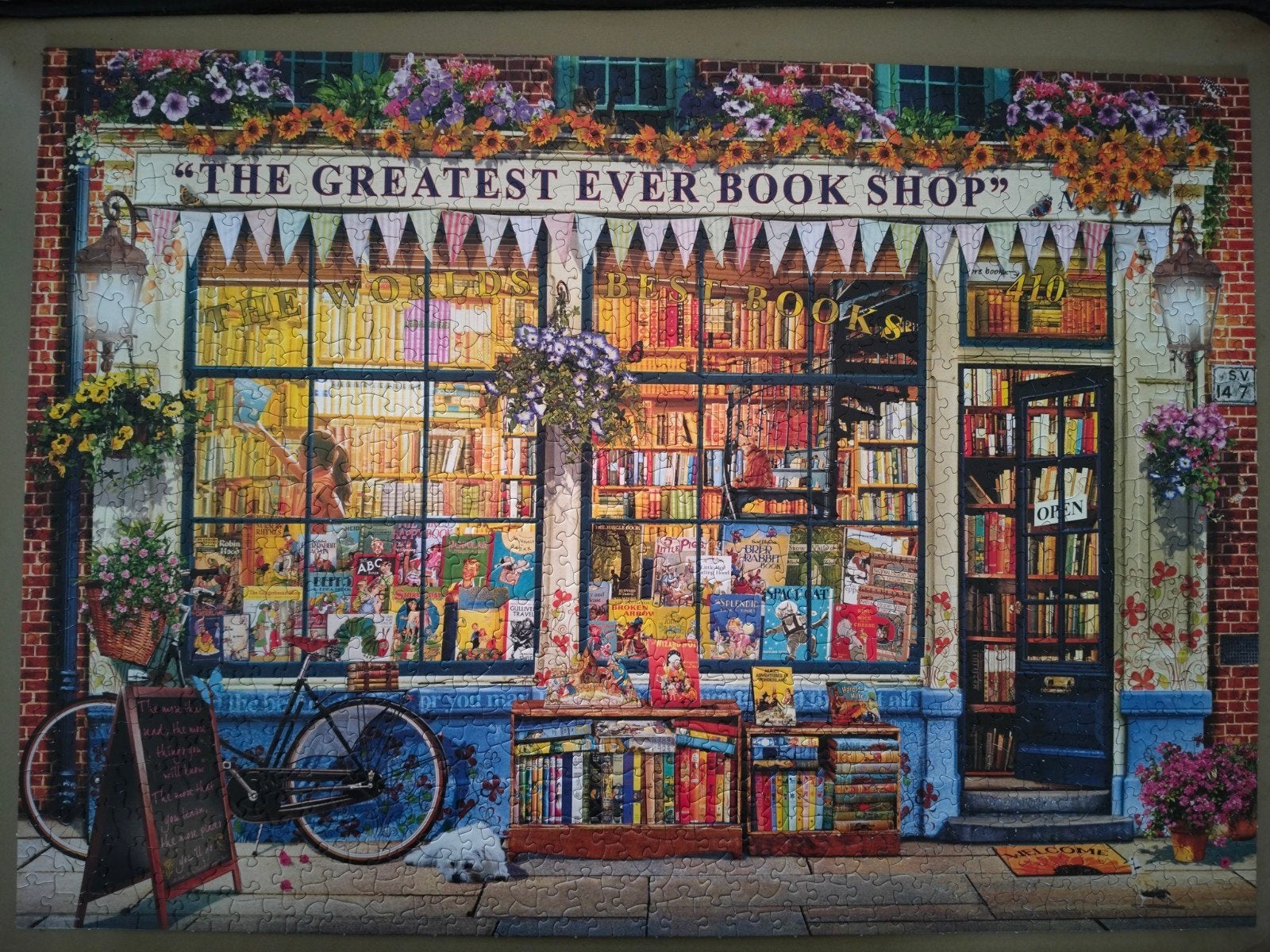 The bookshop, Eurographics puzzel te koop, Ophalen of Verzenden, 500 t/m 1500 stukjes, Zo goed als nieuw, Legpuzzel