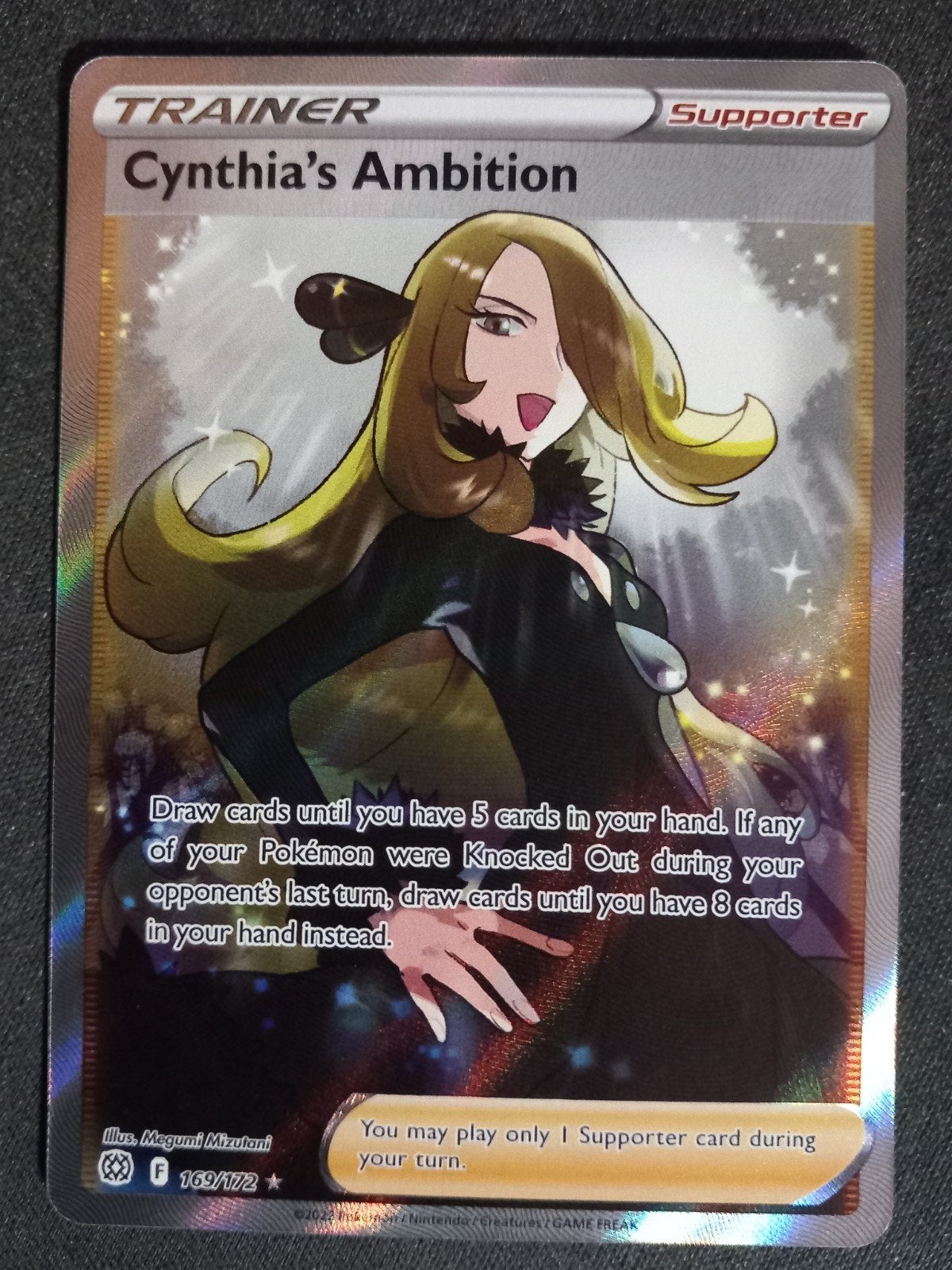 Cynthia's Ambition 169/172 Brilliant Stars Full Art NM, Verzenden, Zo goed als nieuw, Losse kaart, Foil