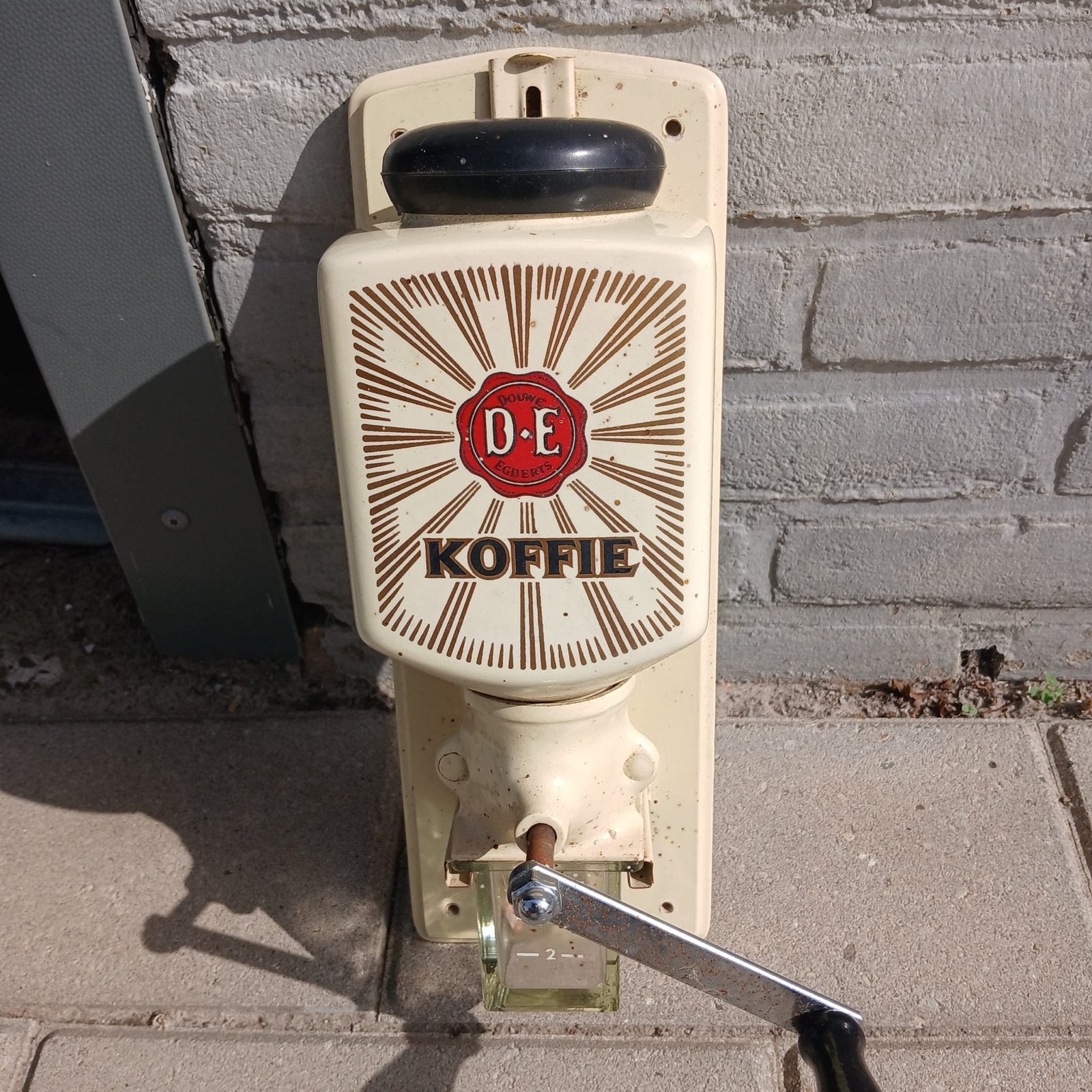 Vintage Douwe Egberts wandkoffiemolen, Antiek en Kunst, Ophalen of Verzenden