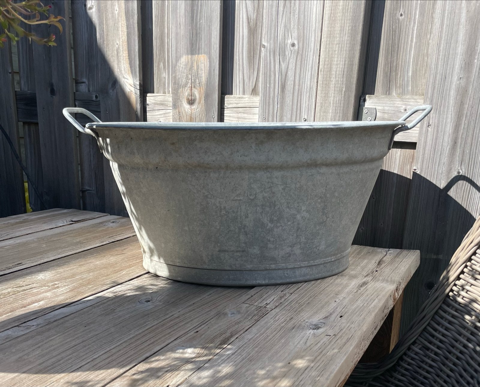 Prachtige zinken teil - woondecoratie - brocante - teil, Ophalen