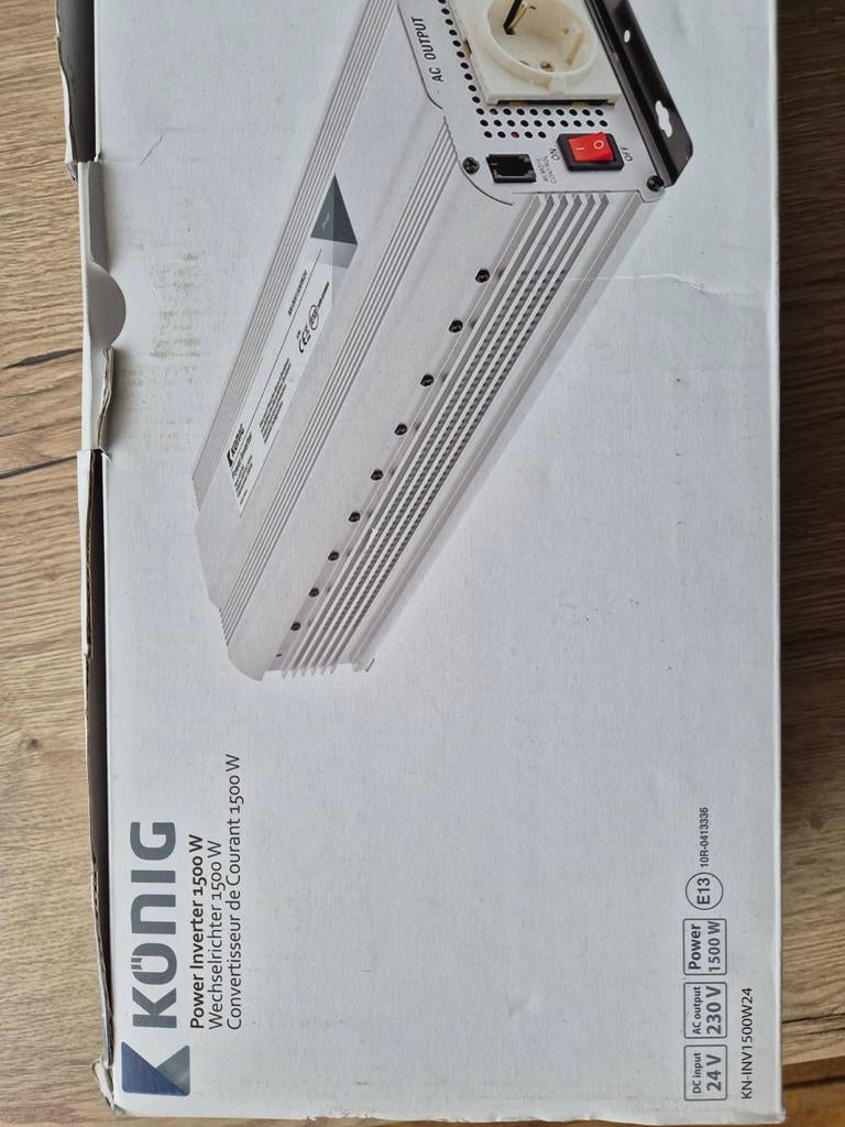 König Power Inverter 1500W - 24V naar 230V Omvormer, Ophalen of Verzenden