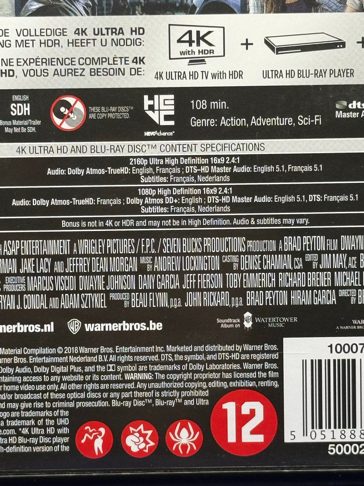 Rampage: Big Meets Bigger - 4K Ultra HD UHD NLO ZGAN, Engels, Nederlands, Film, Zo goed als nieuw