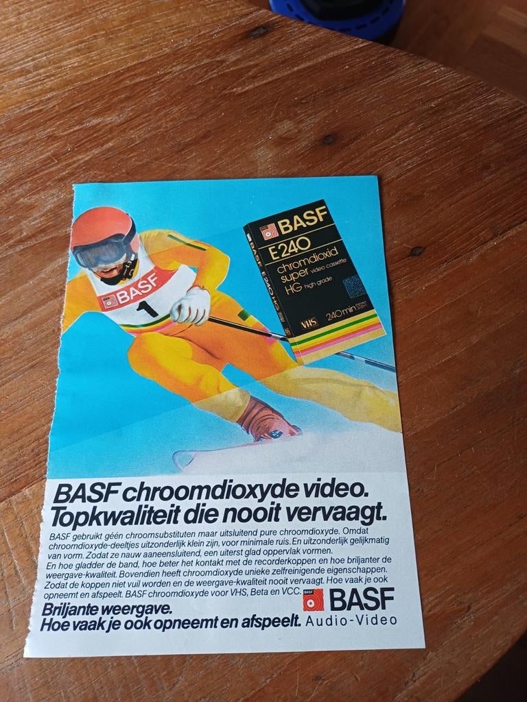 Advertentie van BASF video 2 1985, Ophalen of Verzenden, Zo goed als nieuw, Overige typen
