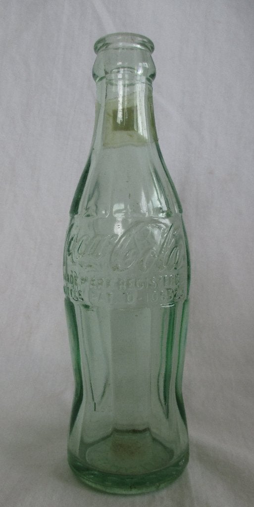 1951 Coca Cola Bottle 6 Oz Green  Pat. D-105529 Columbus Ga., Ophalen of Verzenden, Zo goed als nieuw, Overige typen