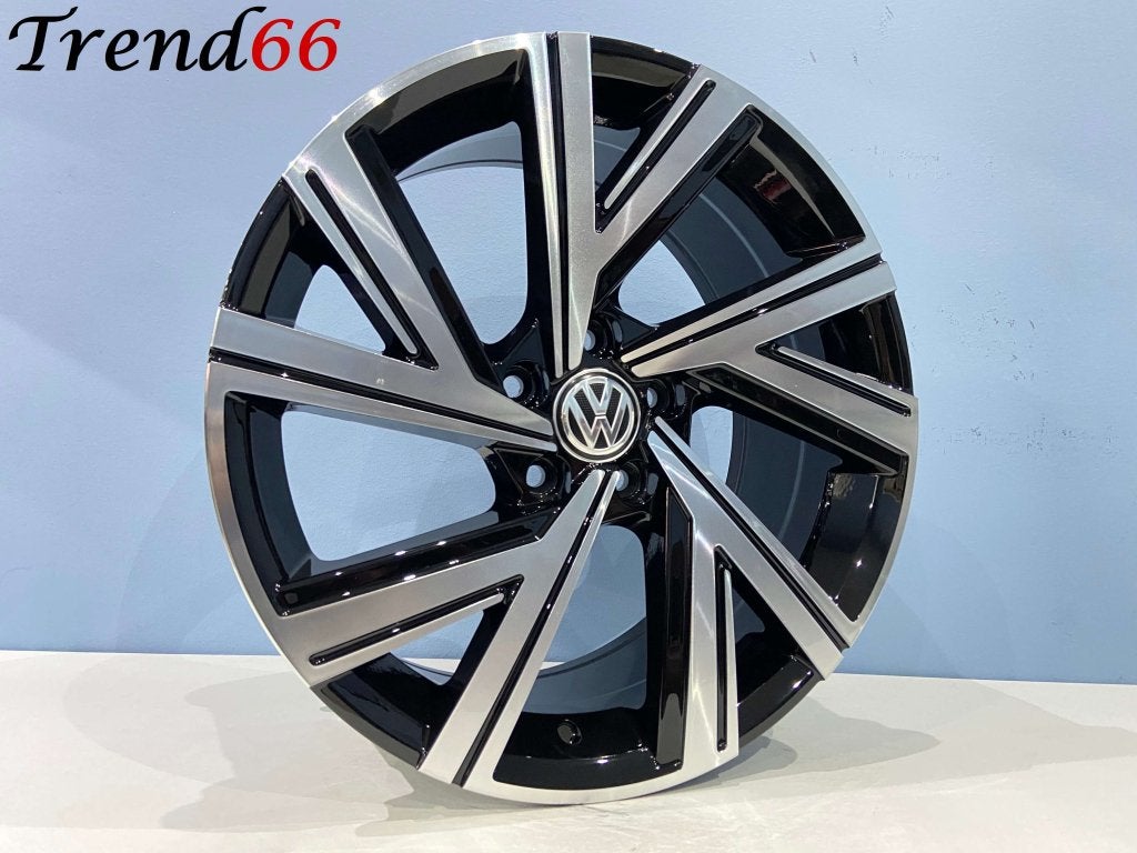 5x100 17'' Bergamo Look Velgen Vw Polo 6R 6C 2G Fabia Ibiza, Niet ingevuld, 215 mm, Velg(en), Niet ingevuld