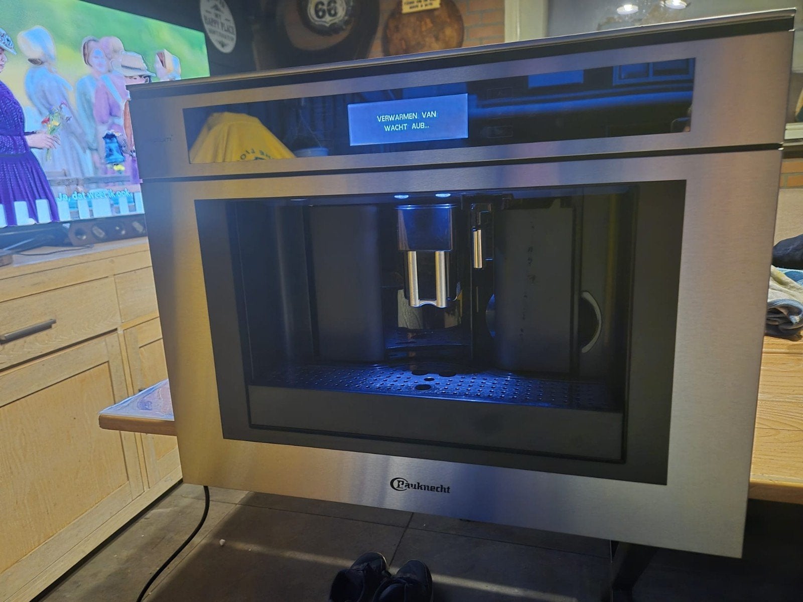 Bauknecht KMT9145 IXL Inbouw Koffiemachine, Ophalen, Zo goed als nieuw, Koffiemachine, Gemalen koffie
