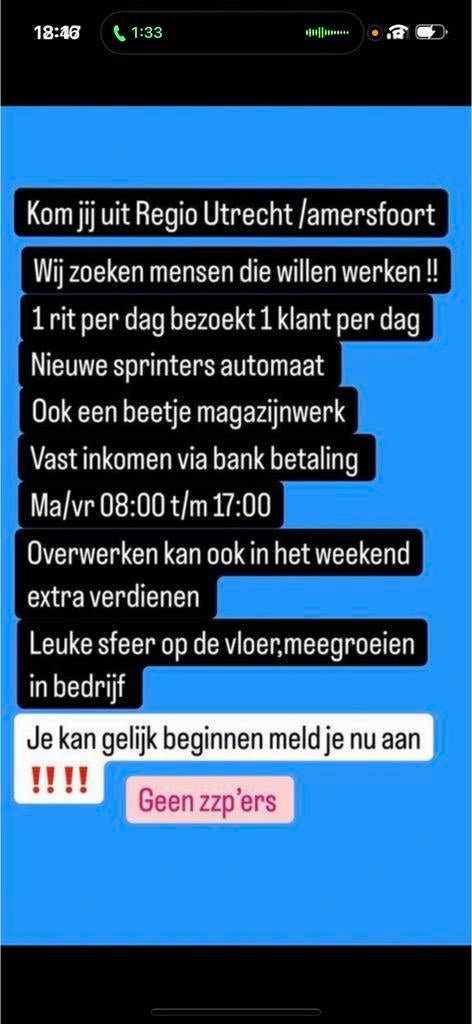 Allround medewerker gezocht ! Kan direct starten., Vacatures, Vacatures | Chauffeurs, 33 - 40 uur, Overige niveaus, Starter, Overige vormen