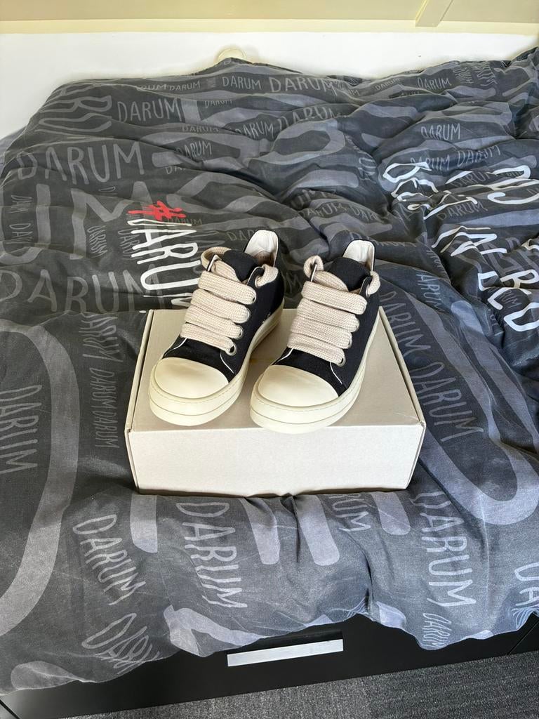 Rick Owens Jumbo lace Sneaker, Verzenden, Zo goed als nieuw, Zwart