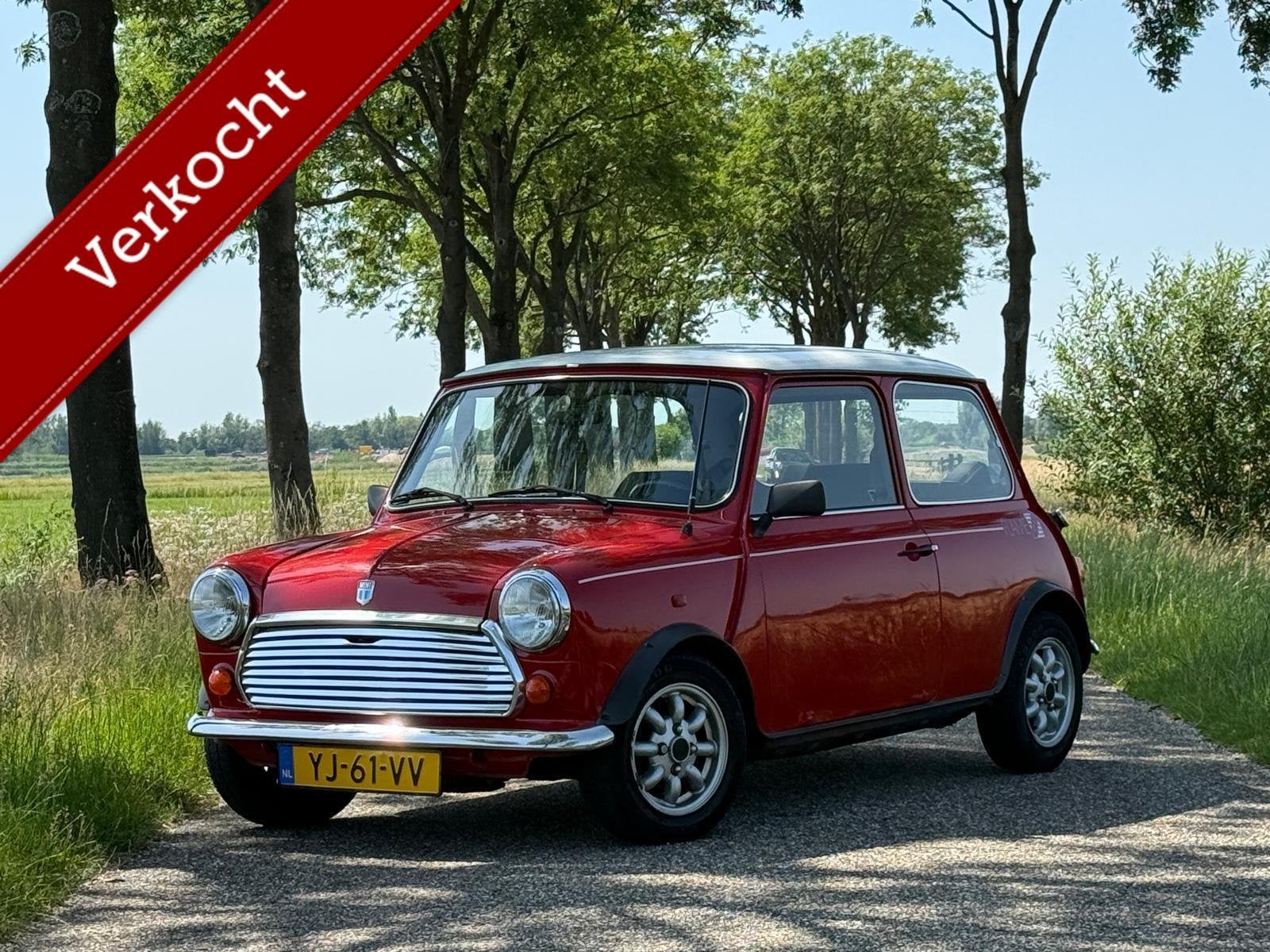 Austin Mini 1000 Flame Red|Orgineel NL|2e Eigenaar|Nw APK, Auto's, Voorwielaandrijving, Stof, Gebruikt, Zwart