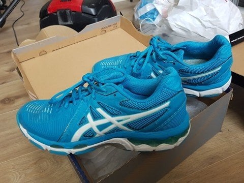 ASICS sportschoenen - Zo goed als nieuw maat 40, Blauw, Sportschoenen, Ophalen of Verzenden, Zo goed als nieuw