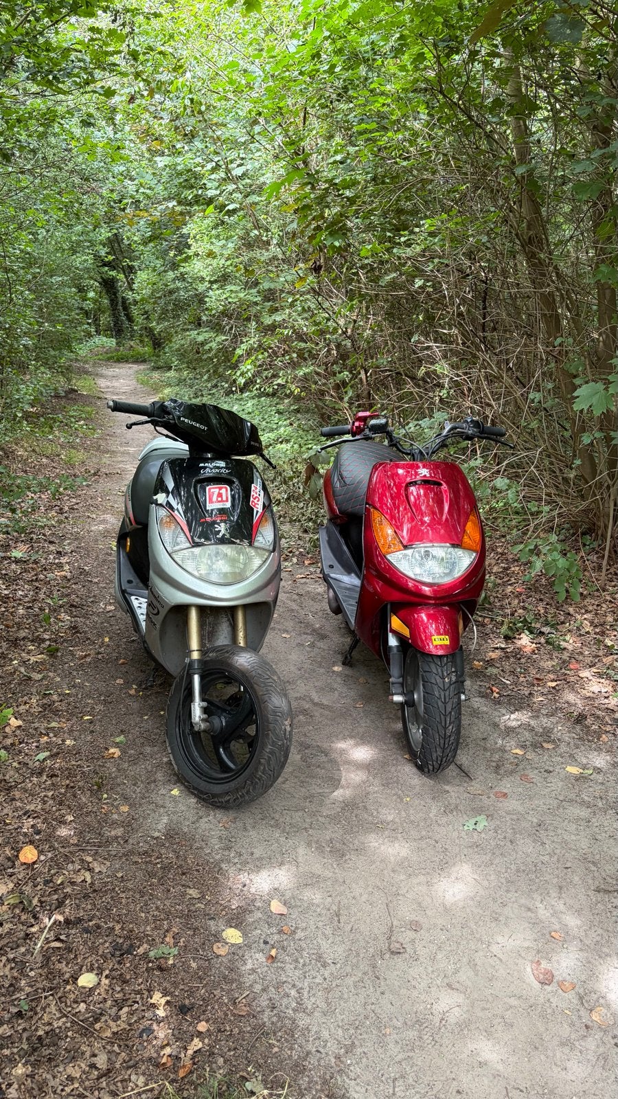 2 Vivacity scooters, 123 zonder, de andere met, Ophalen, Gebruikt, Maximaal 45 km/u