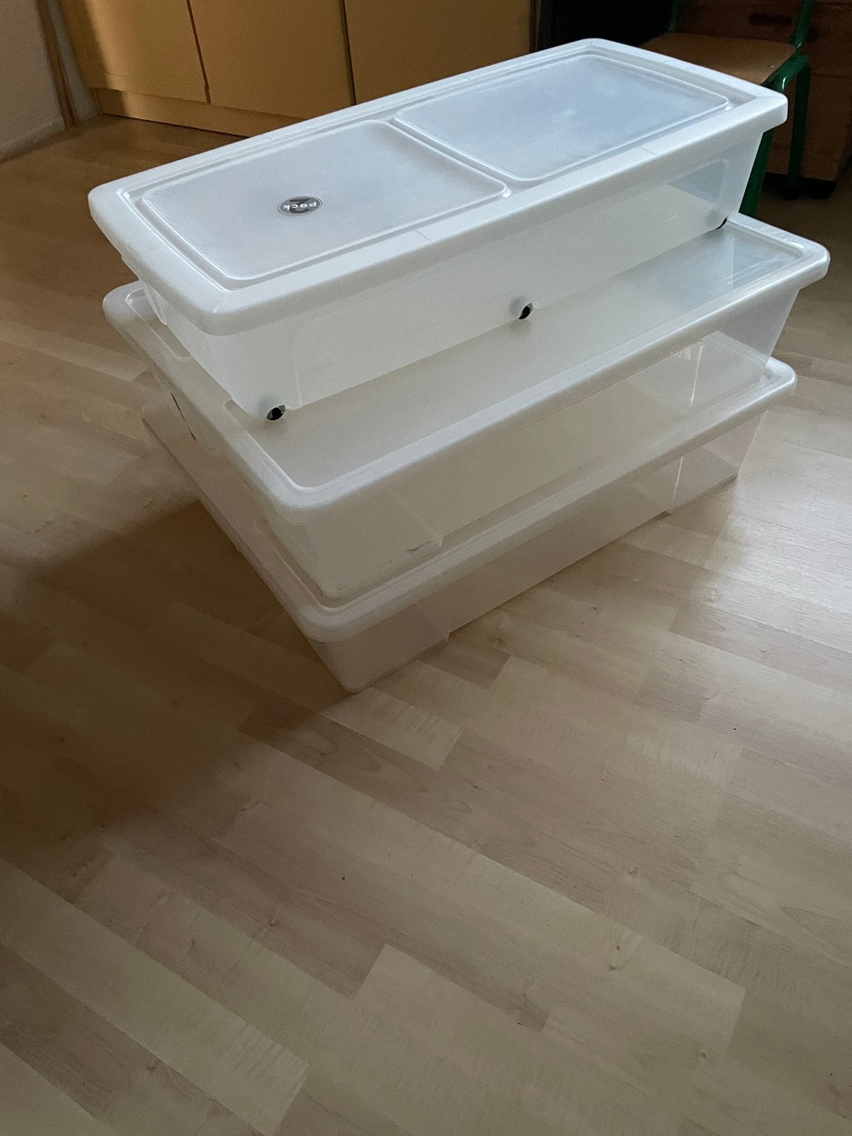 1 Bedrollerbox met deksel /2 Ikea opbergbakken met deksels, Ophalen, 50 tot 100 cm, Minder dan 50 cm