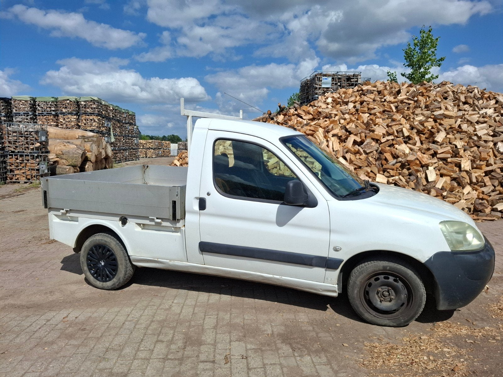 Peugeot Partner 1.9 D 2007, pick-up, laadbak, trekhaak, Auto's, 1190 kg, 4 cilinders, Wit, Origineel Nederlands