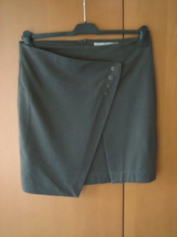 A-symmetrisch taupe rokje RENÉ VAN DER WIJCK, L snazzeys, Kleding | Dames, Bruin, René van der Wijck, Maat 42/44 (L), Nieuw