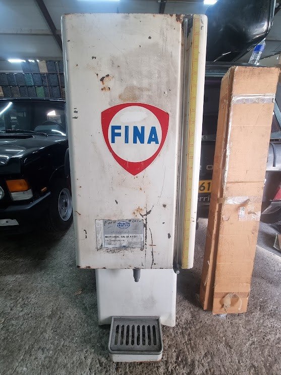 Fina oliereservoir 220 liter mancave garage retro, Ophalen, Gebruikt