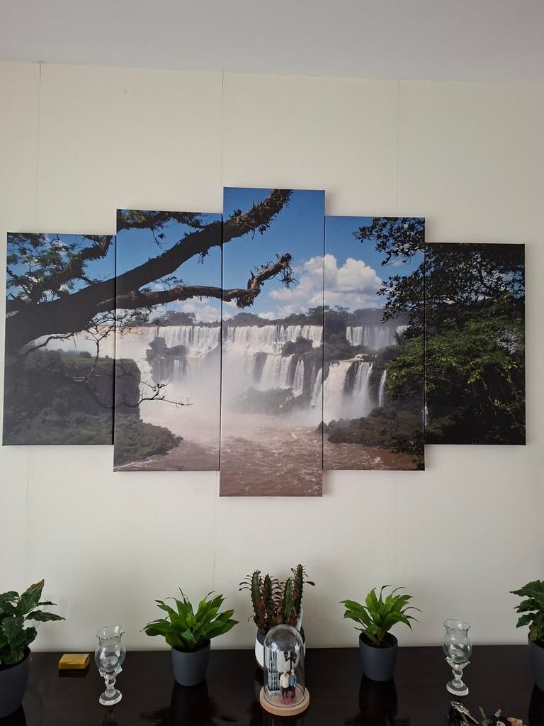 5 delig foto waterval, Huis en Inrichting, Woonaccessoires | Schilderijen, Tekeningen en Foto's, Ophalen of Verzenden, Minder dan 50 cm