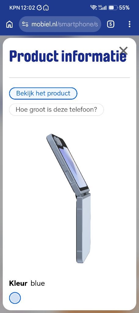Samsung flip 6 blauw, Telecommunicatie, Mobiele telefoons | Samsung, Ophalen, Blauw, Zo goed als nieuw, 128 GB