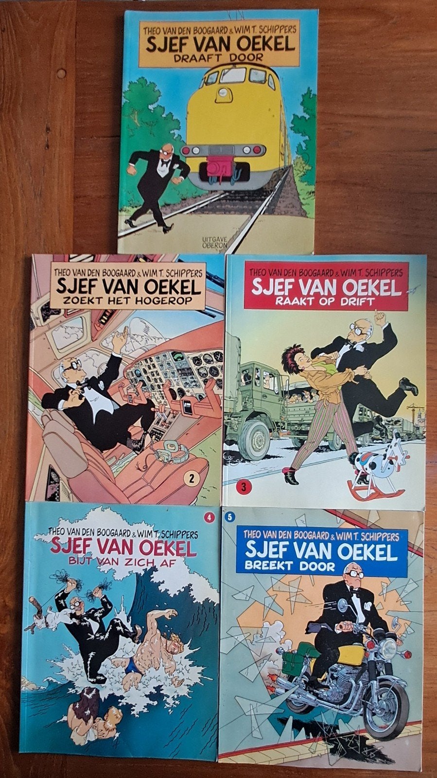 Sjef van Oekel strips 5x, Theo van den Boogaard, Wim T. Schippers, Complete serie of reeks, Nieuw, Ophalen of Verzenden