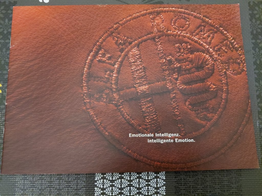 Brochure Alfa Romeo Emotionale intelligenz, Alfa Romeo, Ophalen of Verzenden, Zo goed als nieuw, Alfa Romeo