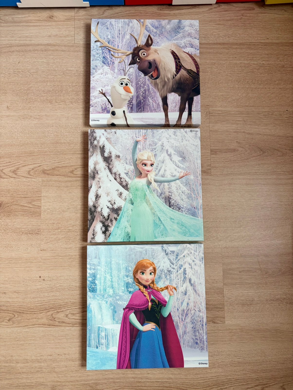 Drieluik canvas schilderijen Frozen, Ophalen of Verzenden, Zo goed als nieuw