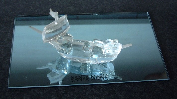Santa Maria Swarovski met Schipbreuk en spiegel, Ophalen of Verzenden, Overige typen