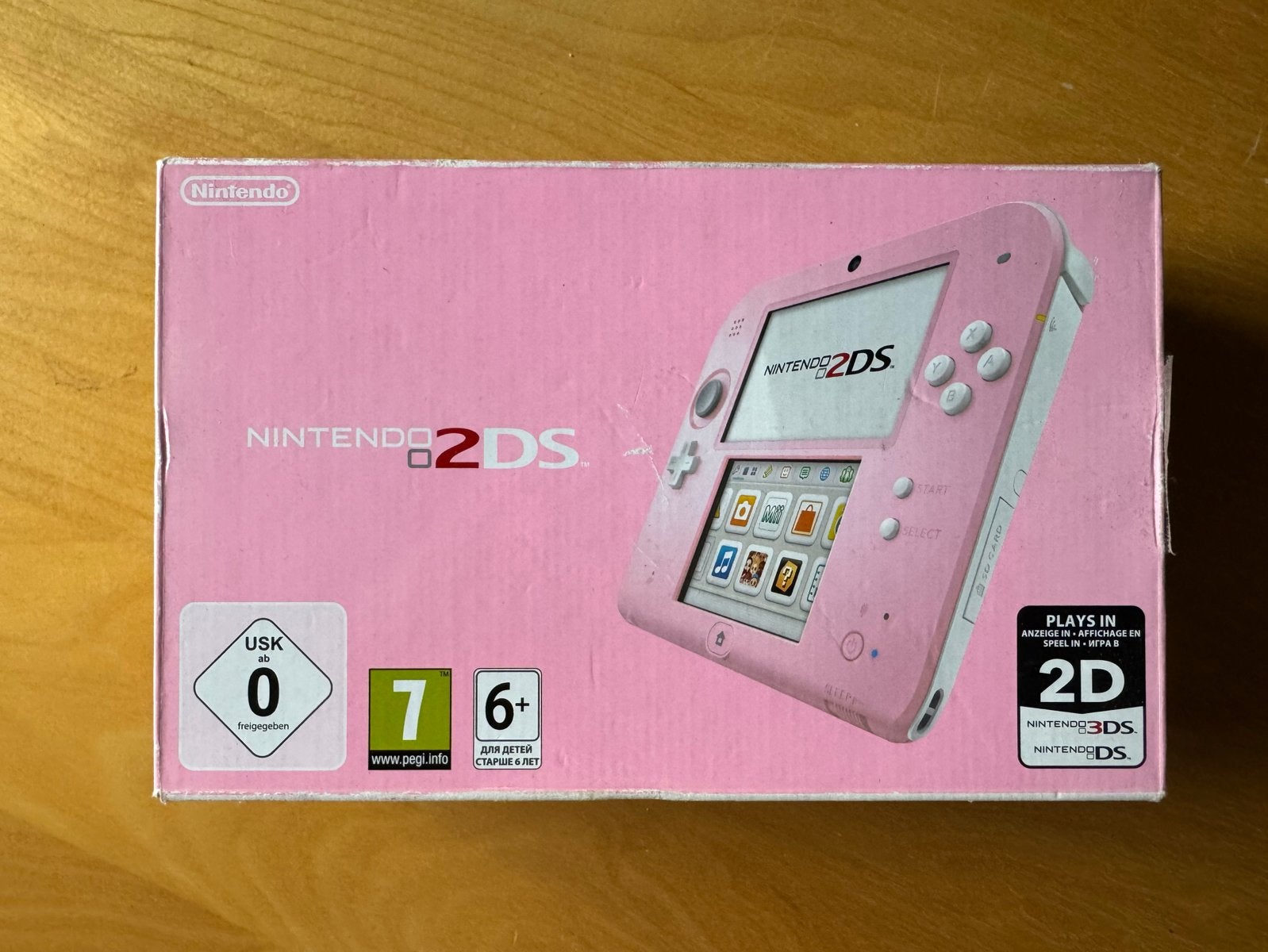 Nintendo 2DS Roze/Wit Doos met Inlay (leeg), Ophalen of Verzenden, Gebruikt, Wit, 2DS