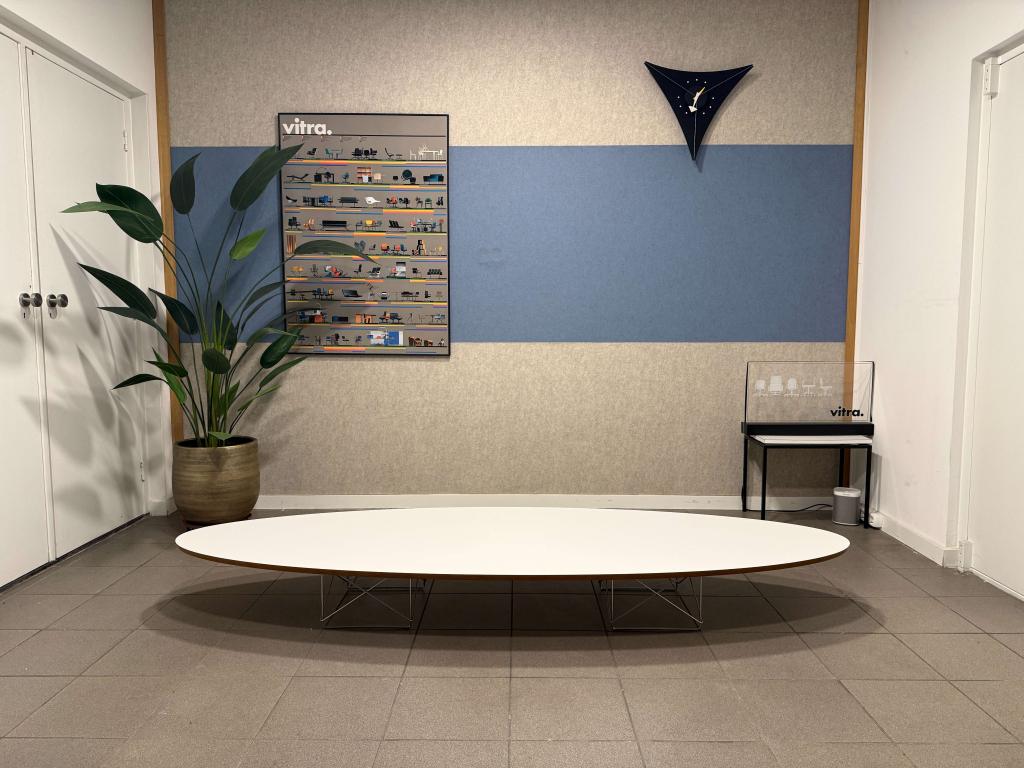 Vitra | Eames | ETR | Wit & Chroom | 1x, Huis en Inrichting, Tafels | Salontafels, Gebruikt, Minder dan 50 cm, 50 tot 100 cm, 200 cm of meer