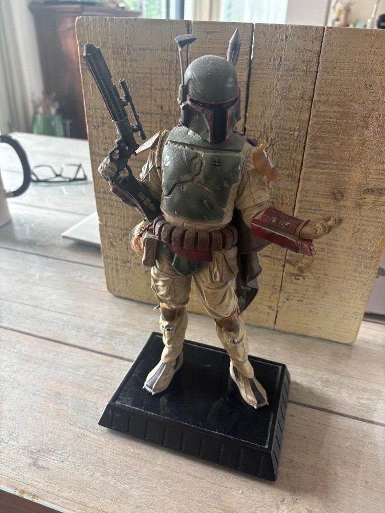 Star Wars Boba Fett Giant 1/6 Statue – Limited Edition, Ophalen of Verzenden, Zo goed als nieuw, Beeldje of Buste