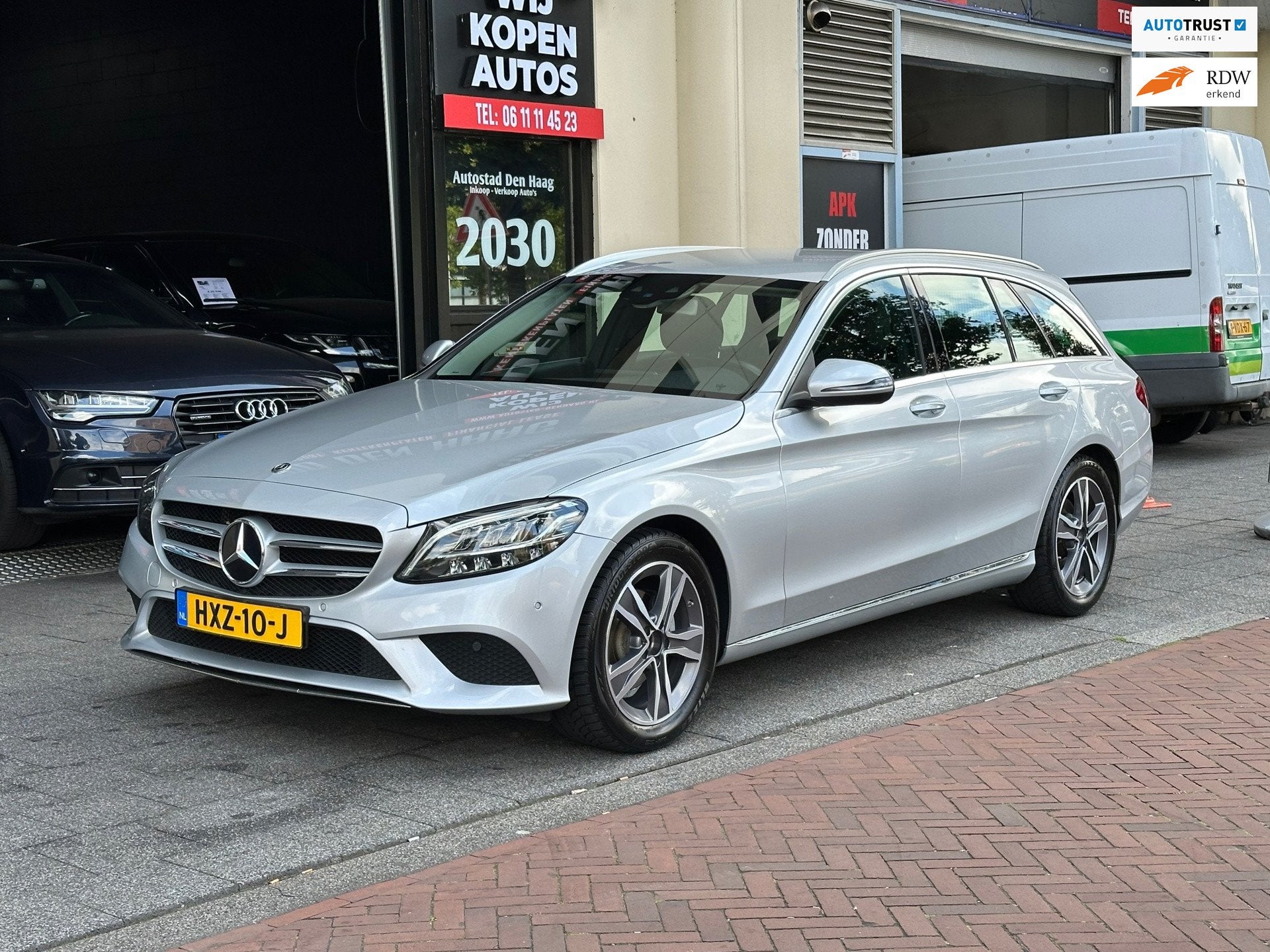 Mercedes-Benz C-klasse Estate 180 Premium Plus Pack Leer Nav, Auto's, Automaat, Automatische klimaatregeling, Euro 6, Leder en Stof
