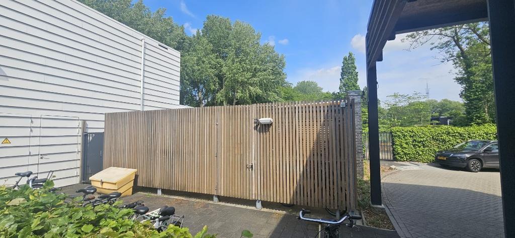 Fietsenhok 7.6x4.2m, Tuin en Terras, Ophalen, Gebruikt, Metaal, Fietsenberging