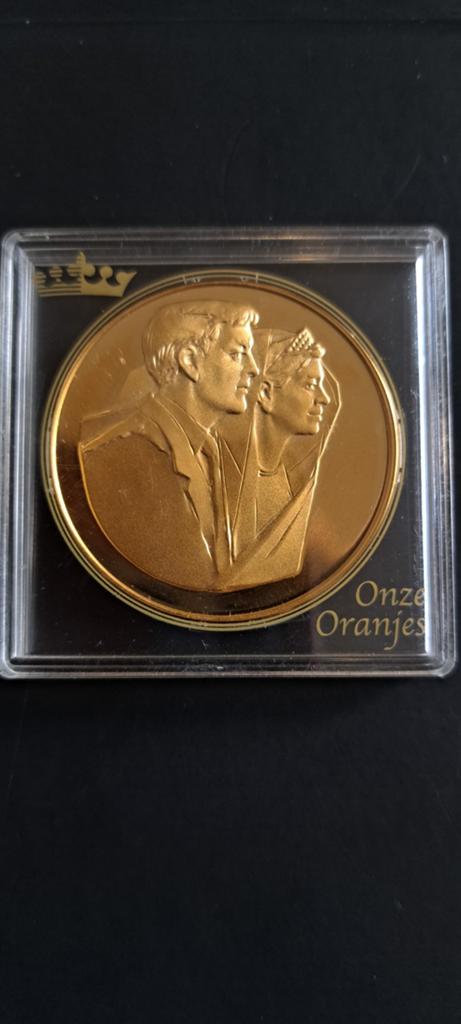 Huwelijksmunt Willem-Alexander & Máxima - Onze Oranjes, Postzegels en Munten, Ophalen of Verzenden