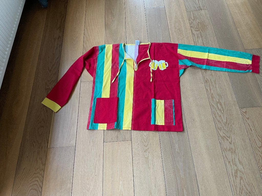 kielen geel-rood-groen met 2 bierpullen afbeelding, Party Explosion, Carnaval, Zo goed als nieuw, Kleding